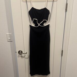 Elegant Black and White Women's Dress